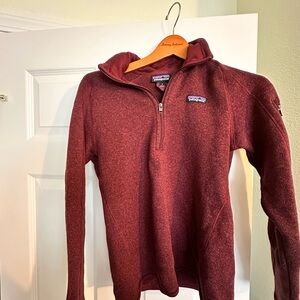 Patagonia Brown Sweatshirt Relaxed Polo Collar